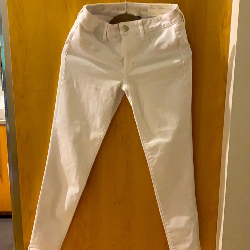 American eagle white jeggings size 6